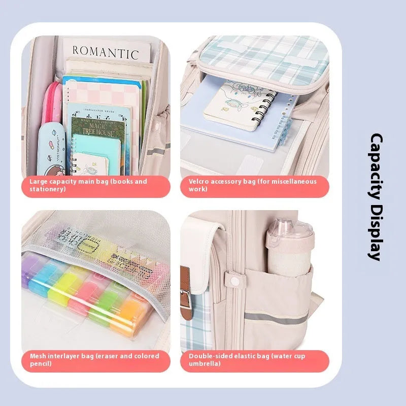 Student school backpack in Oxford cloth available in two sizes and eight colour options for grades 5-6