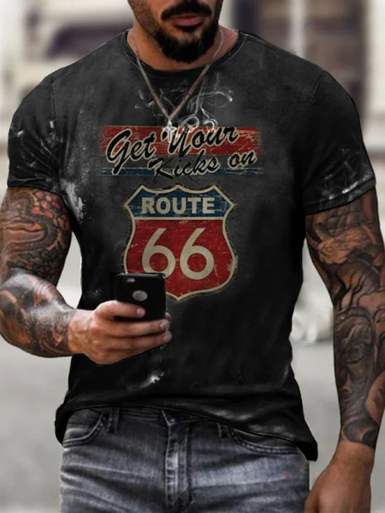 A stylish men's t-shirt featuring a unique digital print design, slim fit, and premium polyester fabric.