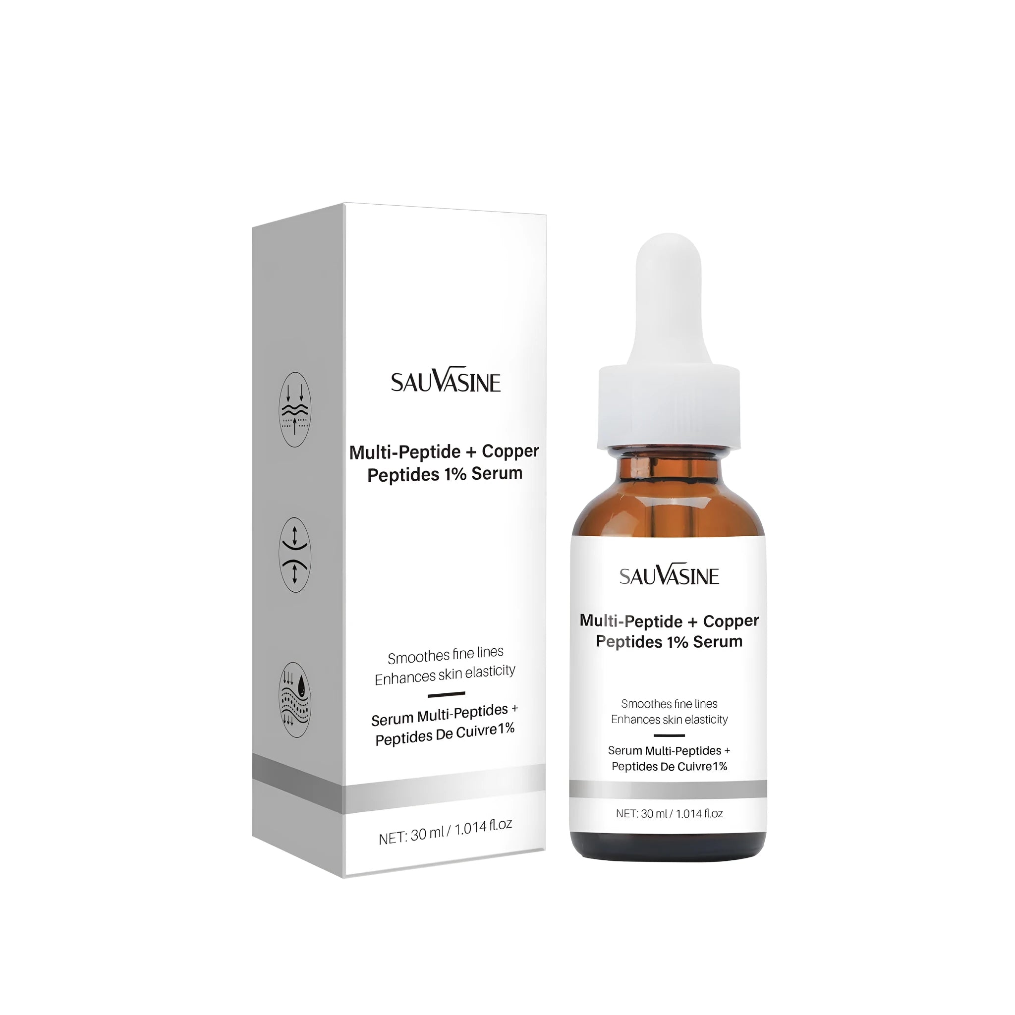 30 ml bottle of moisturising oil for wrinkle fading skin care treatment.