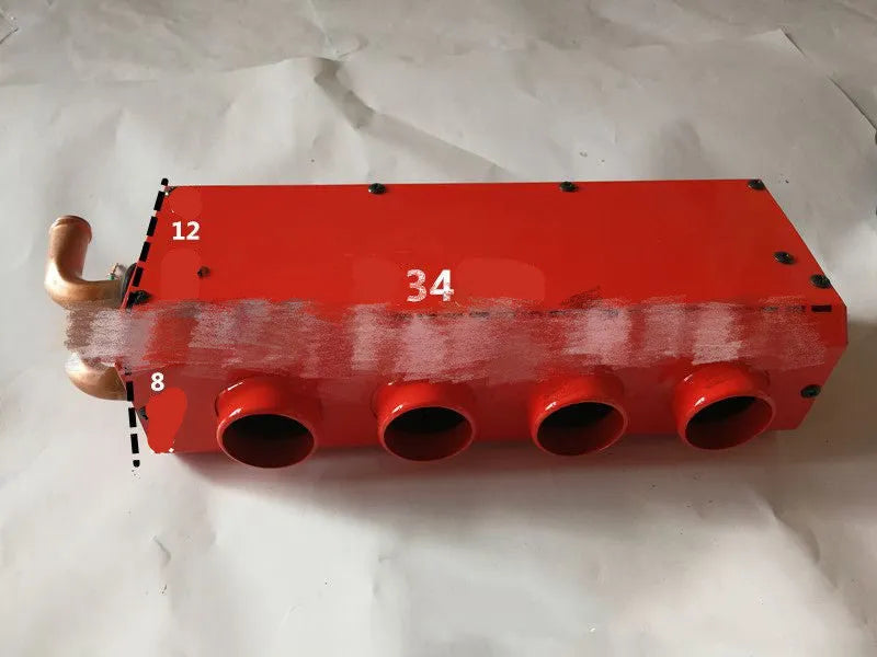 Small metal car heater with copper pipes for 12V 24V vehicle installation