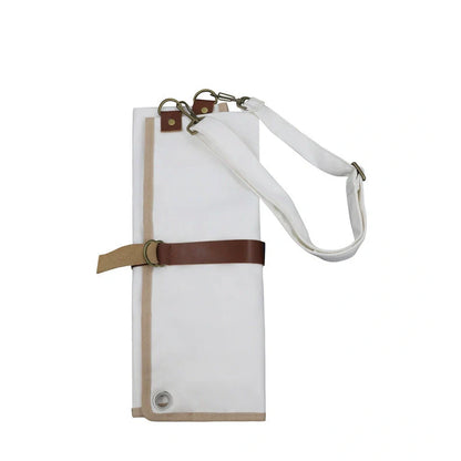 Camping tableware storage bag with 44x38cm dimensions and hanging feature for outdoor utensil organisation