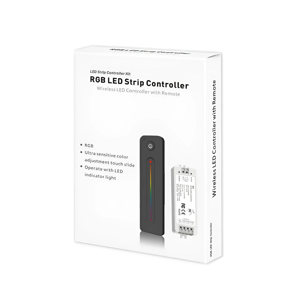 LED dimmer wireless RF switch 12V 24V 8A RGB controller remote control black