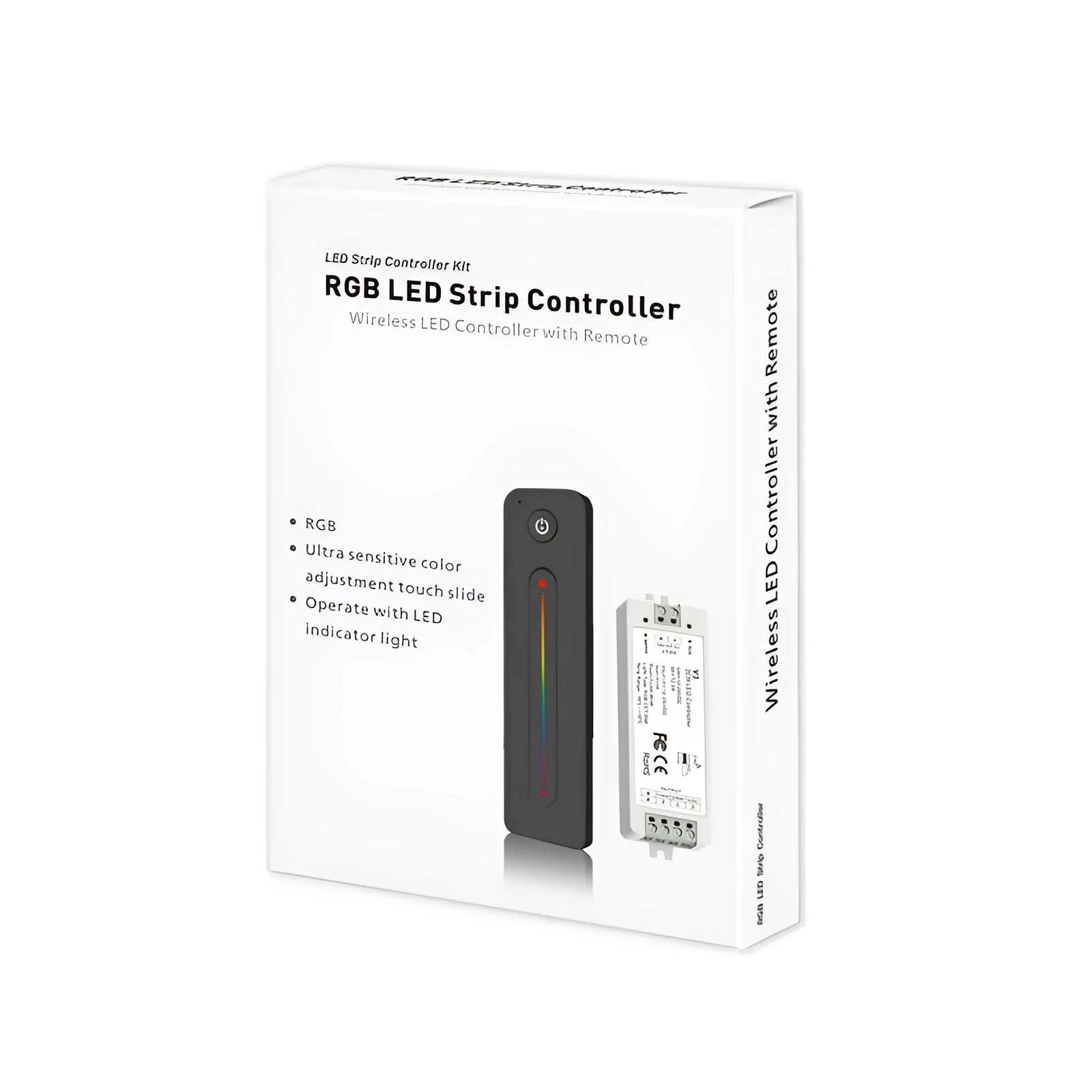 LED dimmer wireless RF switch 12V 24V 8A RGB controller remote control black