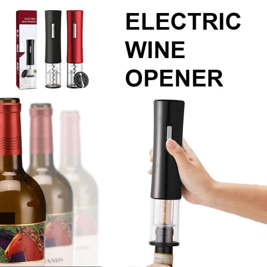 Rechargeable electric wine opener with LED light and tin foil cutter