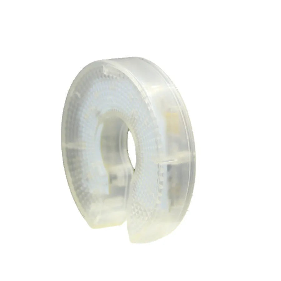 LED ball hole light with transparent shell and screwdriver on golf hole