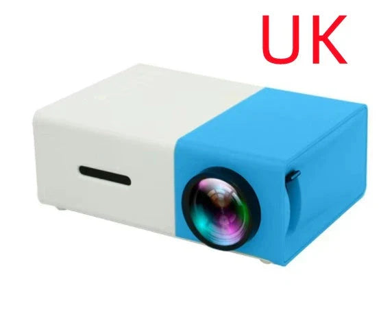 Portable home cinema mini projector with 3D HD LED display, HDMI, USB, and 1080P resolution