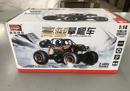 Blue 4WD remote control car with off-road tyres and 2.4GHz controller