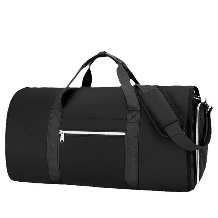 Oxford cloth storage bag with dry-wet separation compartments in grey colour option