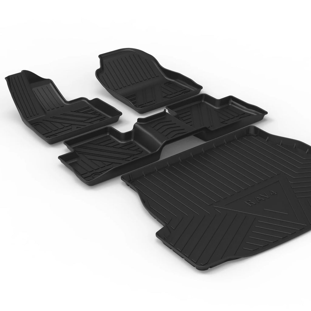 Black carbon fibre pattern TPE car boot liner protector for vehicle trunk floor protection