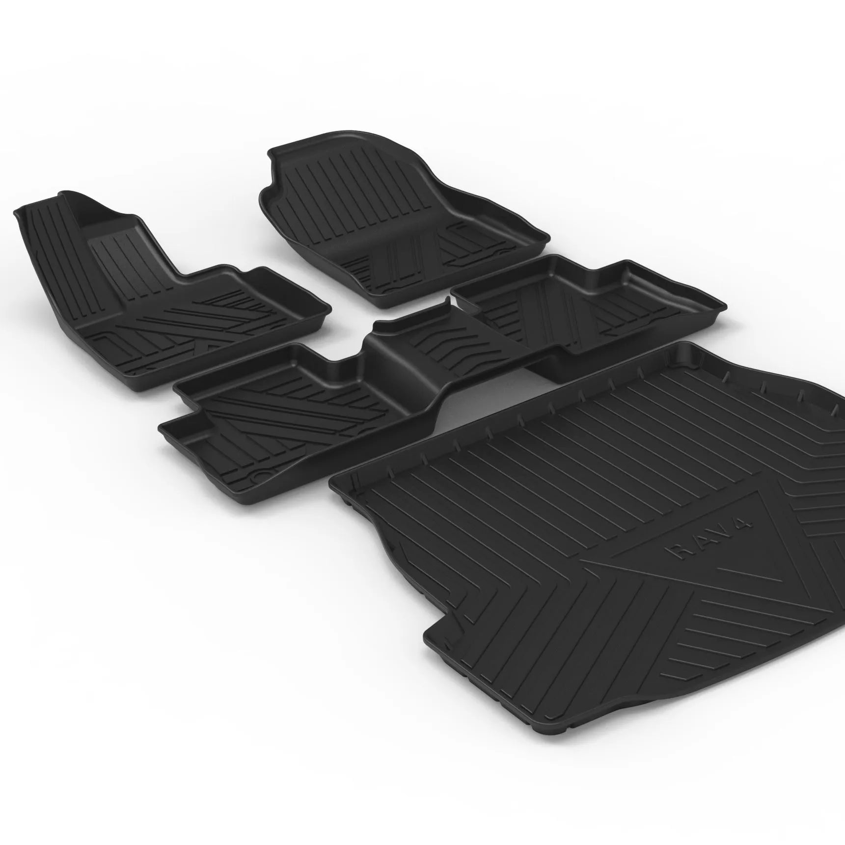 Black carbon fibre pattern TPE car boot liner protector for vehicle trunk floor protection