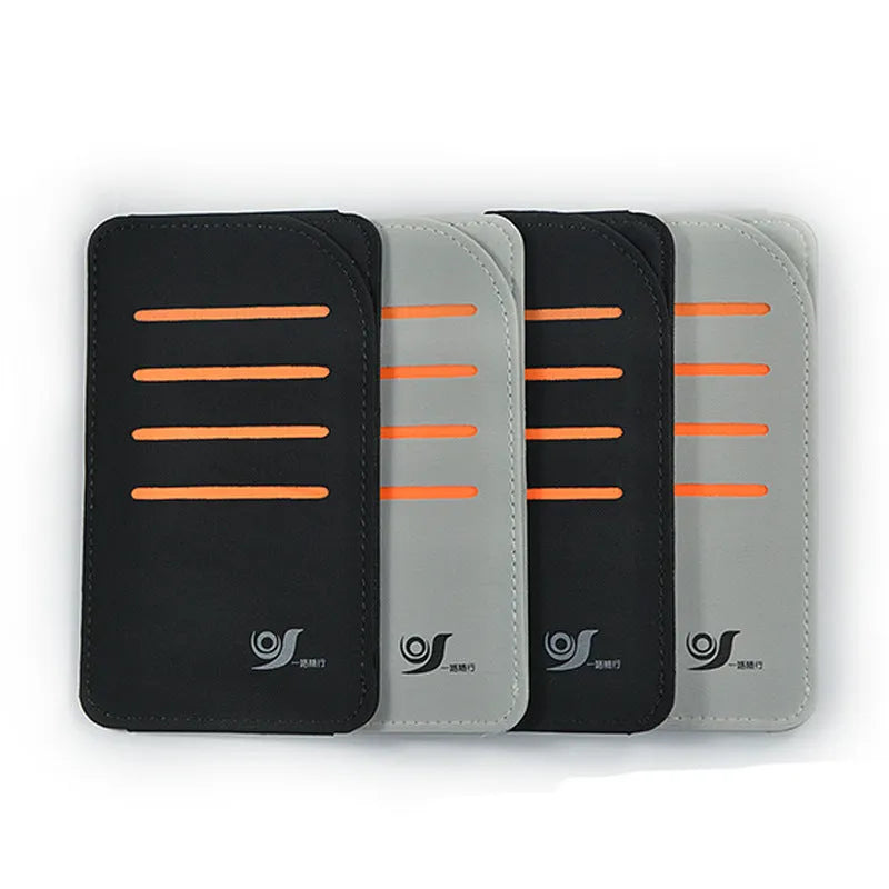 Car sun visor set showing four shading panels and a vehicle-mounted storage bag.