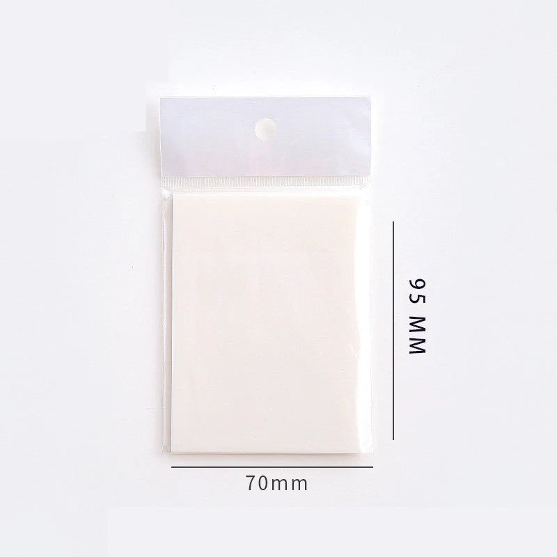 Waterproof PET transparent sticky notes in cartoon shapes for durable note-taking