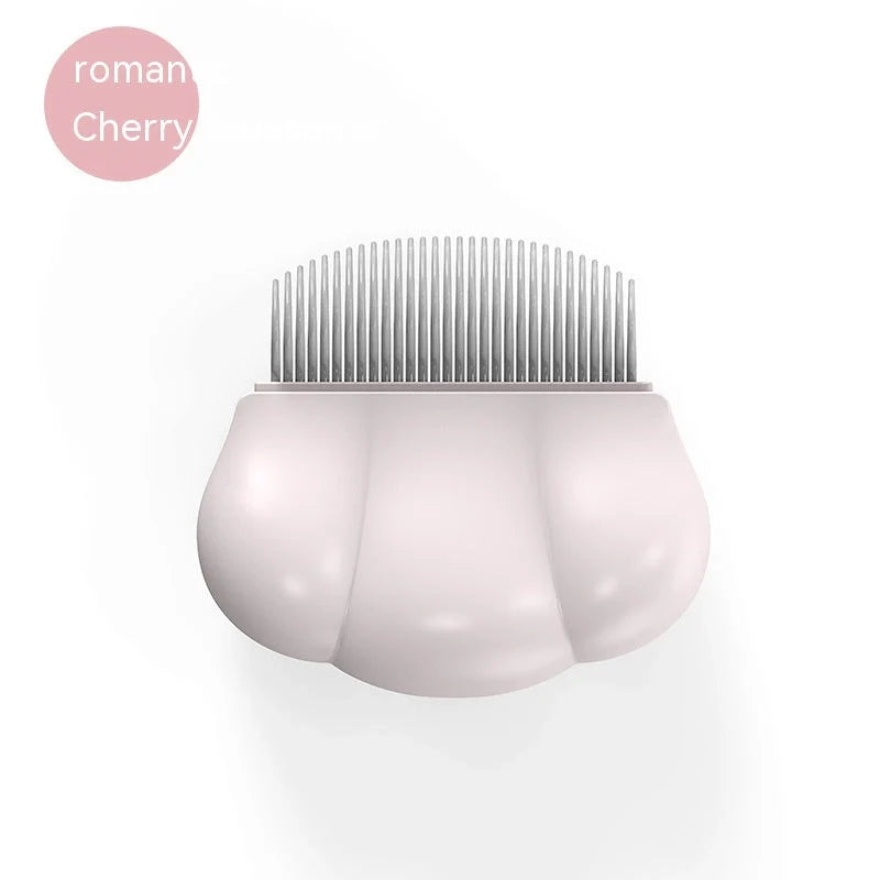 Universal pet grooming comb in cream white, romantic cherry blossoms, and fresh mint colors