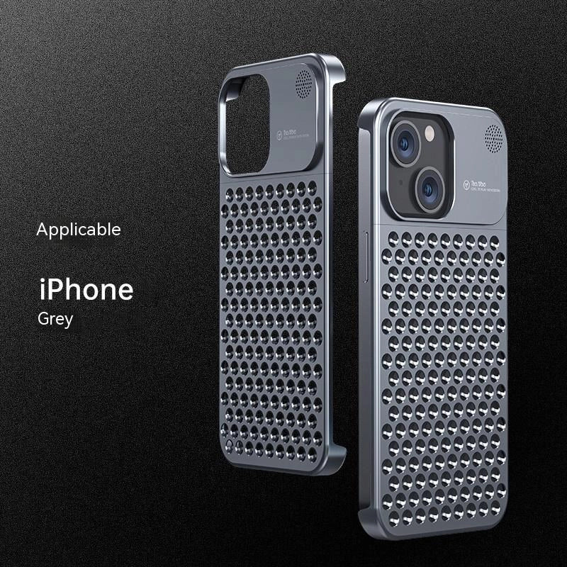 Aluminum alloy phone case for iPhone 14/13 with aromatherapy and heat dissipation features