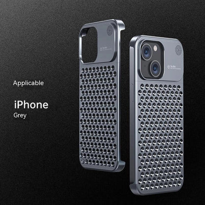Aluminum alloy phone case for iPhone 14/13 with aromatherapy and heat dissipation features