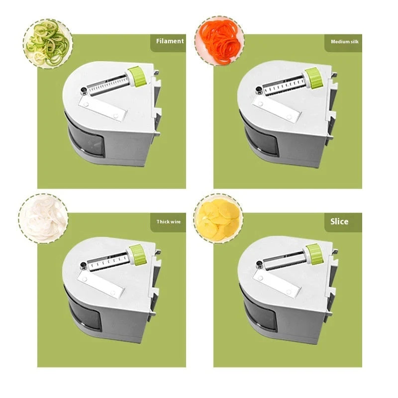 Multifunctional kitchen grater with 4 drum blades for safe, efficient food preparation