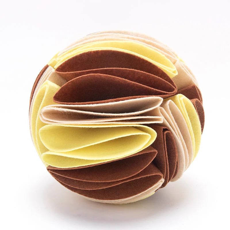Foldable Dog Snuffle Ball in various colors for pet training and feeding