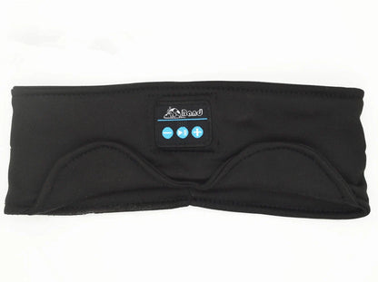 Bluetooth music headband with sleep scarf functionality in grey and black