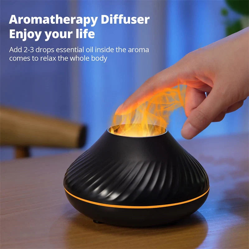 Volcanic Flame Aroma Diffuser with 7 colour LED options and 130ml capacity