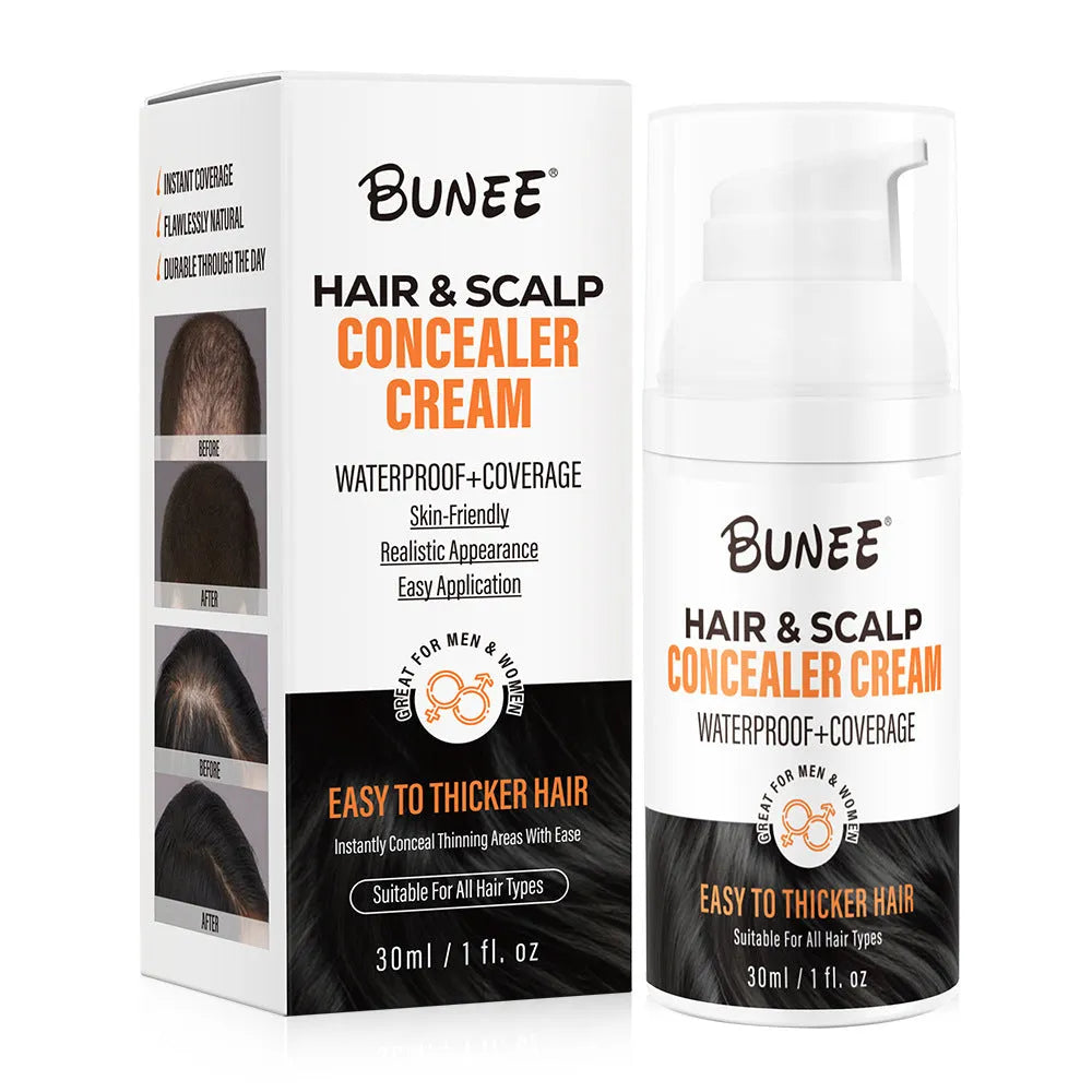 30ml tube of dense pomade scalp concealer for covering hair thinning and nourishing the scalp.