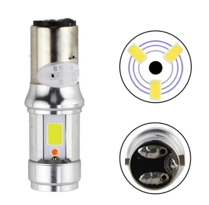 White 18W 3000LM LED headlight for motorcycle, pedal bike, and electric bike in aluminium alloy casing