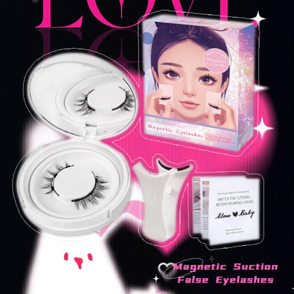 Magnetic suction false eyelashes in class Mink hair for a natural, effortless look