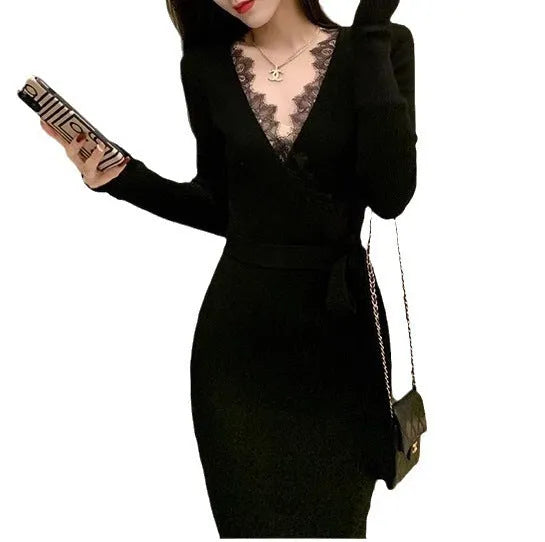 Black polyester princess dress skirt for women with slim fit and Asian sizing