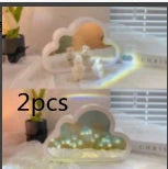 DIY Tulip Night Lamp with LED light and decorative mirror in pink, purple, or blue