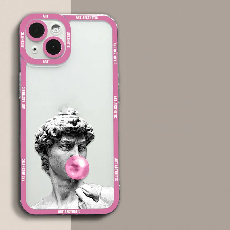 Simple TPU dustproof phone case for iPhone, colour option T11, side view showing port cutouts