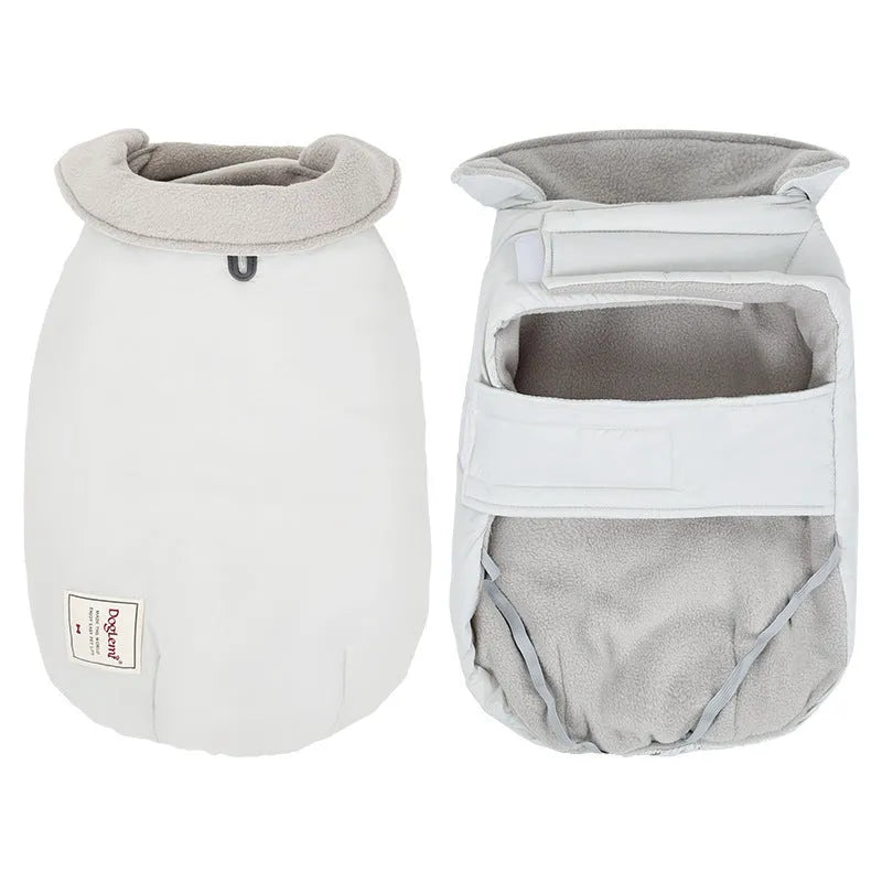 Lapel turtleneck dog cotton-padded clothes vest in polyester available in three colours and four sizes