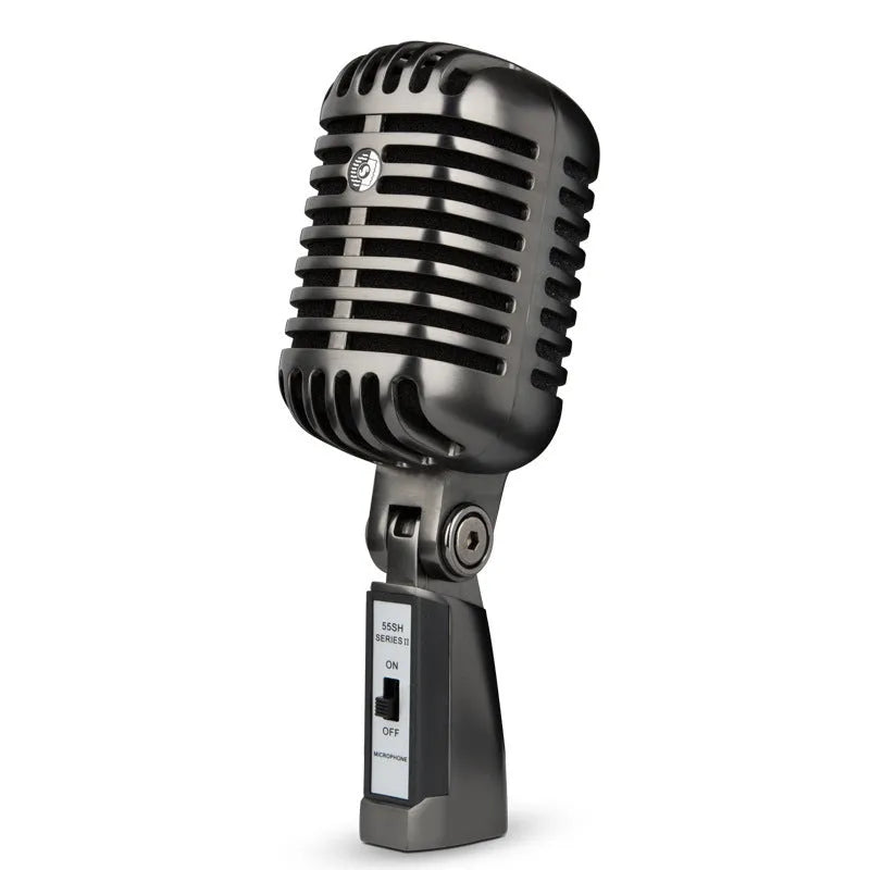 Professional retro-style condenser microphone with wireless function, shown in FG2 colour, for KTV and live streaming.