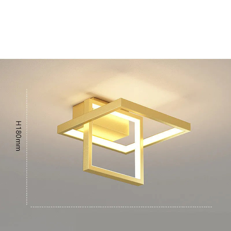 Modern iron ceiling lamp 20cm diameter remote control three-colour LED round black finish