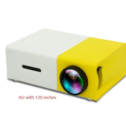 Portable home cinema mini projector with 3D HD LED display, HDMI, USB, and 1080P resolution