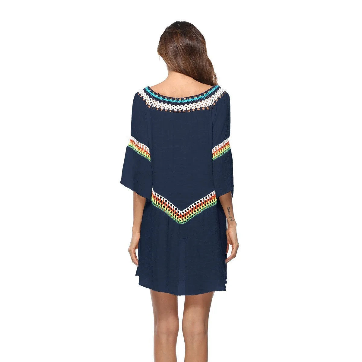 Crocheted ethnic style sun protection clothing in free size with four colour options