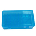 Plastic storage box with 42 compartments for embroidery and sewing kit organisation