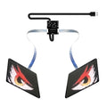 LED devil eye advertising backpack smart with luminous display screen in full colour 13x3.7cm nylon construction