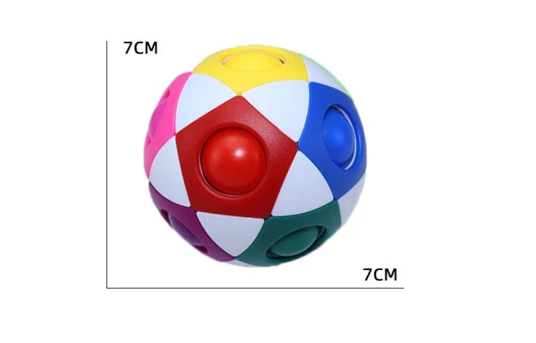 Colorful Decompression Soccer Ball with 12-hole design, a vibrant intellectual toy for children's playtime and development