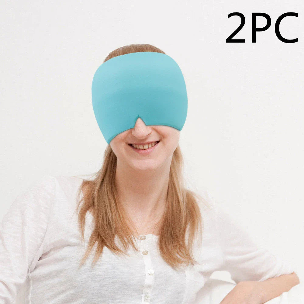 Soothing Ice Pack Eye Mask for Headache Relief - Chillable gel pack, soft fabric, customizable fit for relaxation and rejuvenation