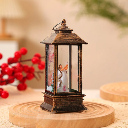 Christmas Santa Claus LED night light battery-powered hanging lantern for festive decoration