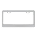Minimalist black aluminium licence plate frame with square holes for an American Standard car