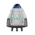 White capsule-shaped Bluetooth northern lights starry sky ambience light projector with remote control.