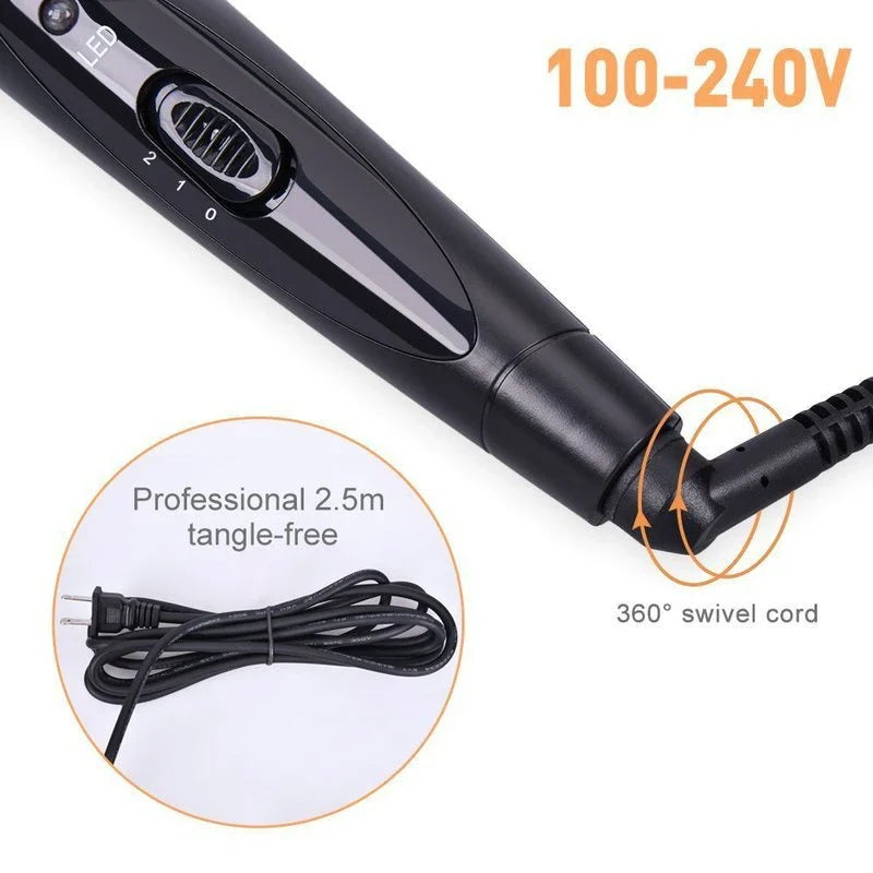 Versatile 6-in-1 Hair Curler with Interchangeable Ceramic Barrels for Creating Salon-Quality Curls at Home