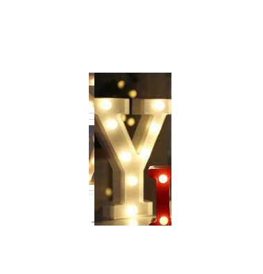 Luminous LED letter and number night light for weddings and parties