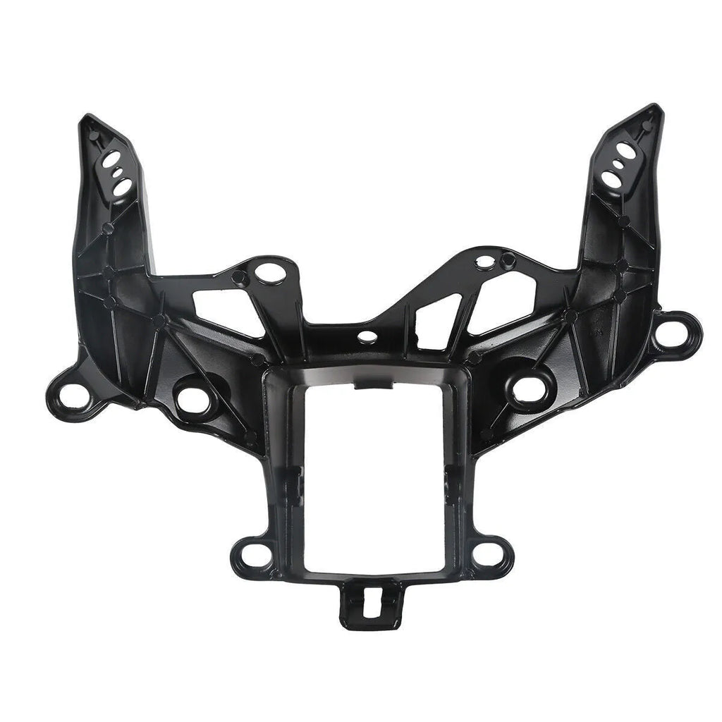 Black aluminium headlight mounting bracket for BMW S1000RR motorcycle 2009-2018.