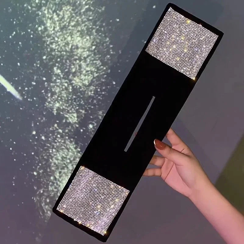 Celebrity Bun Hair Lazy Hair Curler Rhinestone Magic Headdress in black, white, and red