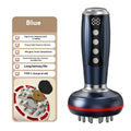 Electric full body heating massage instrument with meridian brush in white colour showing variable speed controls