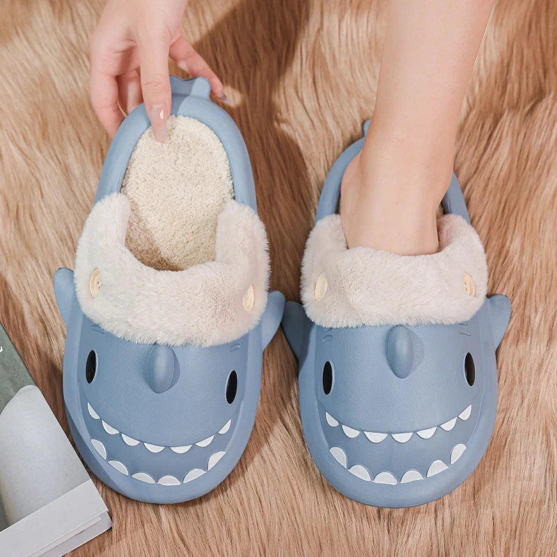 Winter Shark Shoes House Slippers in various colours with unique shark design