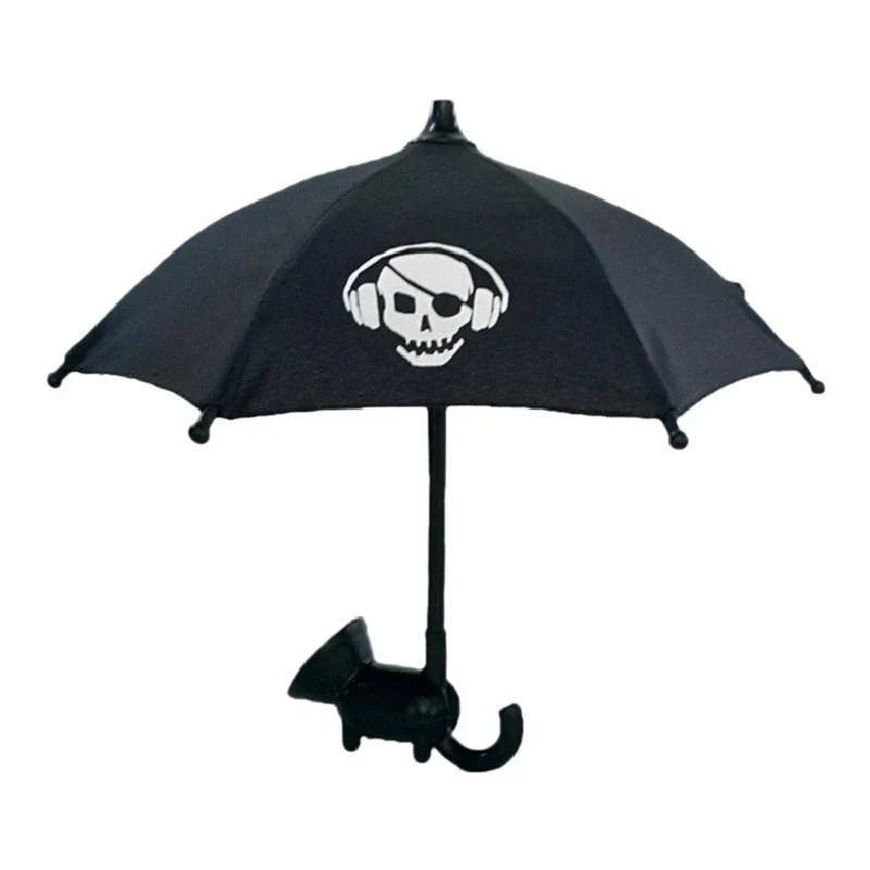 Personalized mobile phone holder with retractable shade umbrella in various colors