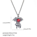 Gothic Halloween necklace with spider and bat pendant designs in electroplated zinc alloy