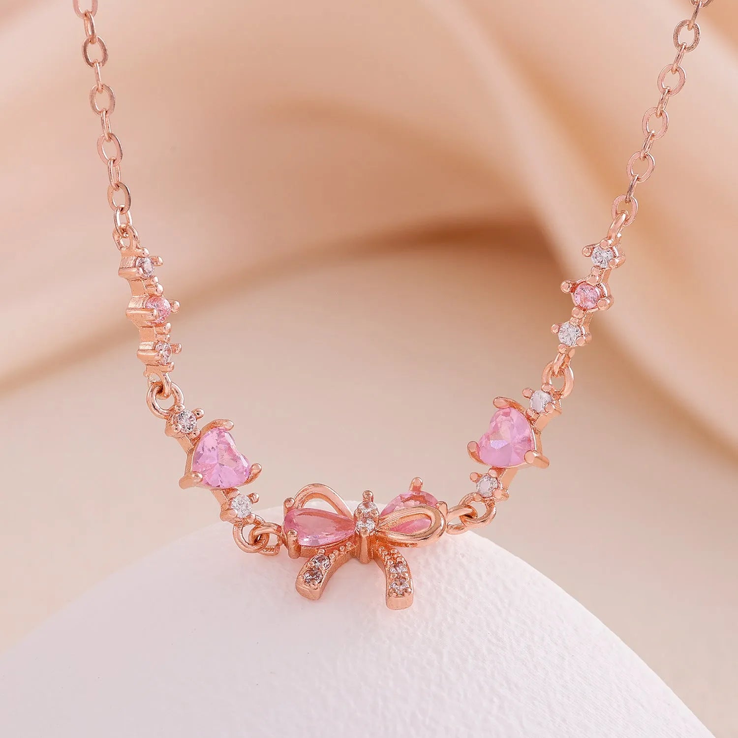 18K gold plated heart shaped butterfly zircon bracelet for women in gold finish